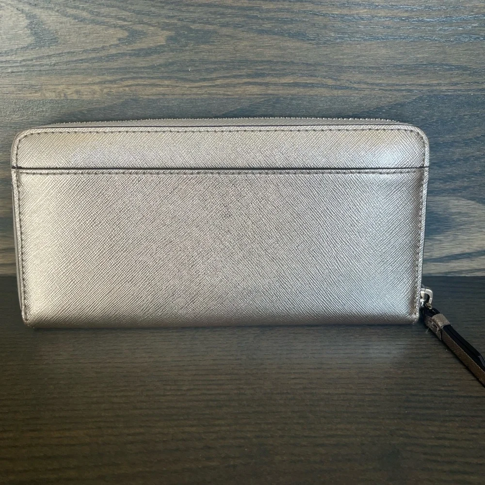 Kate Spade Metallic Gold Zip-Around Wallet